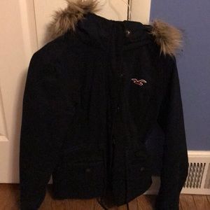 Women’s Hollister coat with fur hood